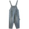 Vintage Jeans Jumpsuit Women Side Pockets Loose Retro Spaghetti Strap Denim Jumpsuit Ankle-length Romper Women Sleeveless - Image 5