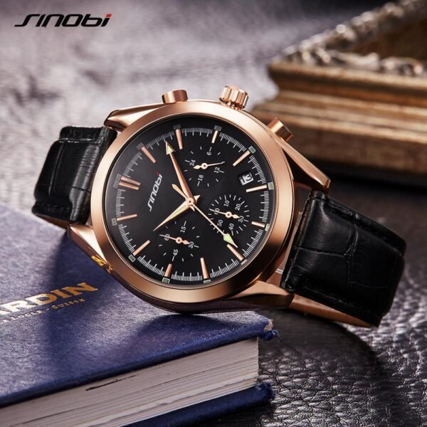 SINOBI Men's Golden Business Wrist Watches 007 Series - Image 6
