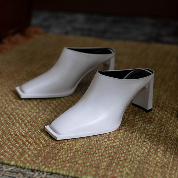 Processing Time:7-15 days after placing orders MILI-MIYA Fashion Square Toe Solid Color Women Full Genuine Leather Thick Heels Slip On Dress Party Summer Shoes Size 34-40 - Image 12