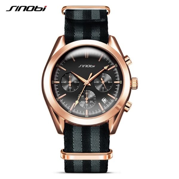 SINOBI Men's Golden Business Wrist Watches 007 Series - Image 2