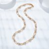 Ins Style Twin Round Diamond S925 Silver Clip Necklace Clavicle Chain - Image 2