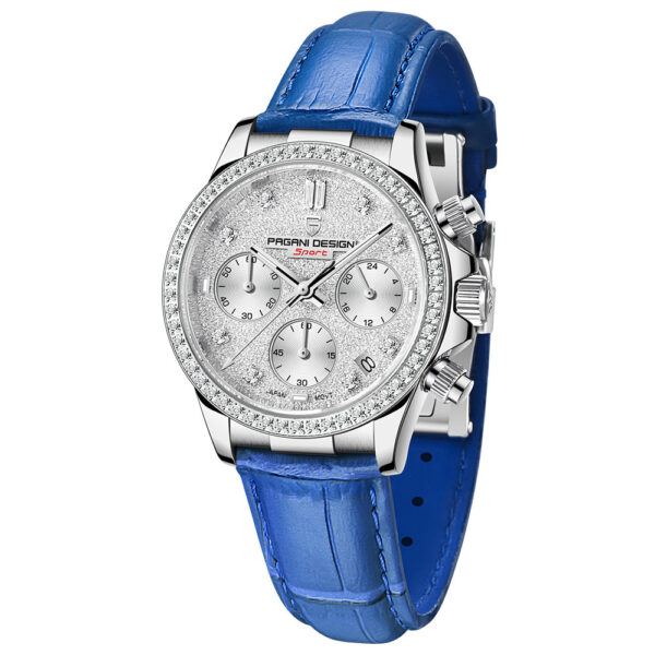Diamond Surface Calendar Waterproof Stainless Steel Watch - Зображення 3