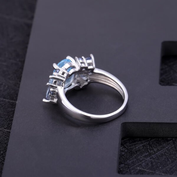 S925 Silver Inlaid Natural Topaz Ring – Image 5