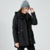 Women's Sweater Coat Zipper Cardigan Hooded Warm Three-in-one Shell Jacket - Image 6