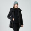 Women's Sweater Coat Zipper Cardigan Hooded Warm Three-in-one Shell Jacket - Image 3