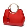 One-shoulder wedding bag shiny patent leather handle crossbody handbag bridal bag - Bild 6