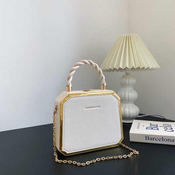 Fashionable small square bag stylish simple and exquisite chain crossbody bag - 画像 (3)