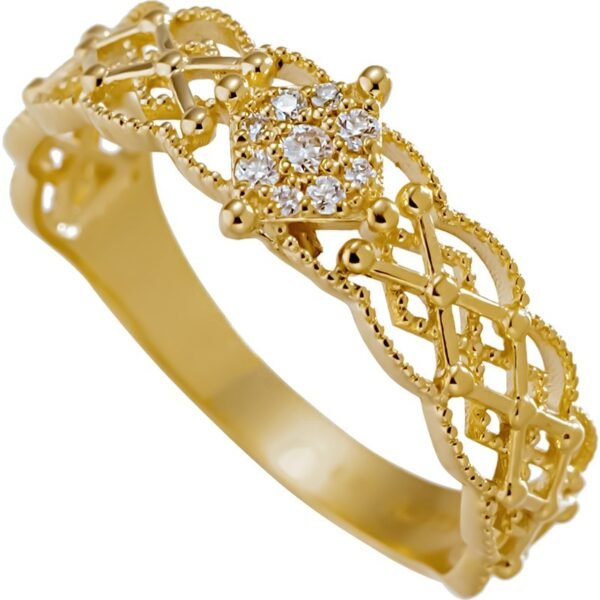 Pure 18K Jinrege Light Luxury Wide Version Fashion Ring - 画像 (3)
