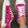Sequin Round Toe Flat Sneakers - Image 7