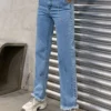Cowboy pants women's fashion simple and easy to wear slim fit slim and slightly flared - immagine 5