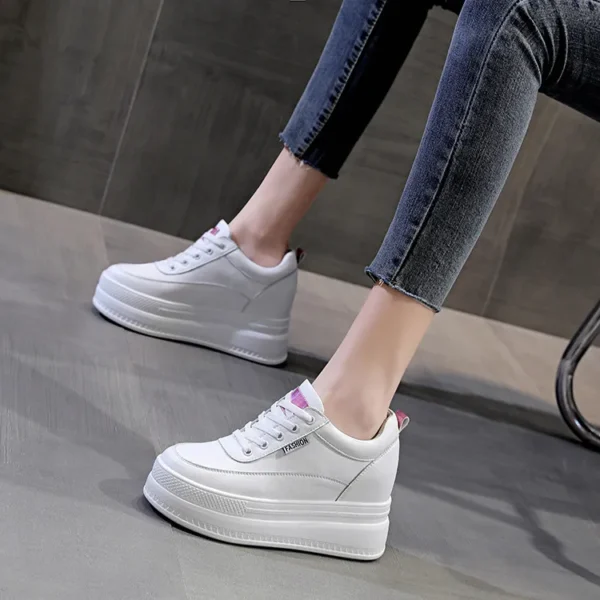 Sponge cake thick sole with increased height inside women's shoes casual women's shoes - 画像 (2)