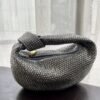 Crystal diamond inlaid diamond carrying small bag with knots, half moon shaped underarm women's bag - Image 10