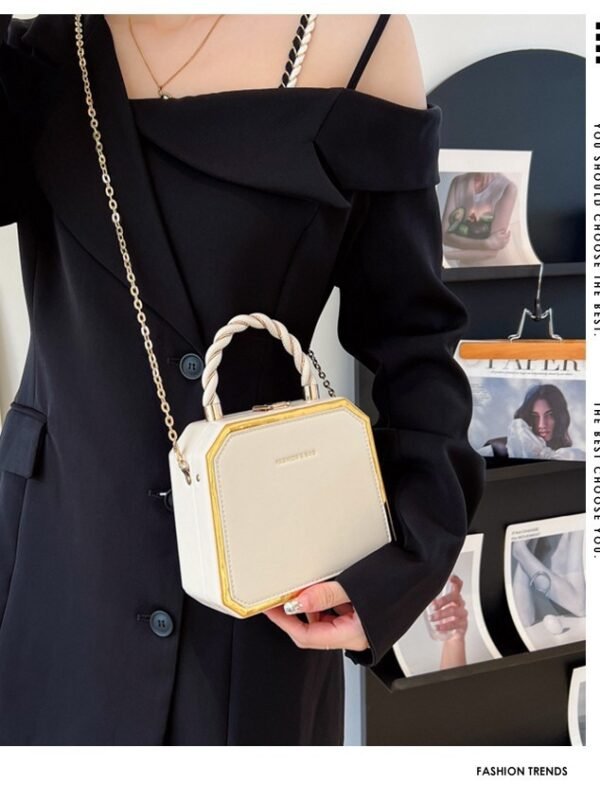 Fashionable small square bag stylish simple and exquisite chain crossbody bag - 画像 (9)