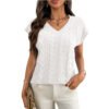 ⁦V-neck twisted flower vest loose vest sleeveless sweater for women⁩ – תמונה ⁦5⁩