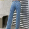 Cowboy pants women's fashion simple and easy to wear slim fit slim and slightly flared - immagine 2