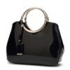 One-shoulder wedding bag shiny patent leather handle crossbody handbag bridal bag - Bild 12