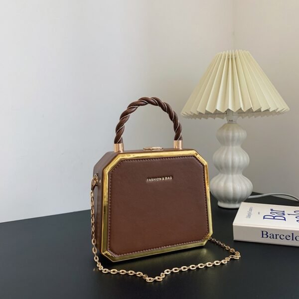 Fashionable small square bag stylish simple and exquisite chain crossbody bag - 画像 (5)