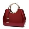 One-shoulder wedding bag shiny patent leather handle crossbody handbag bridal bag - Bild 2