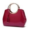 One-shoulder wedding bag shiny patent leather handle crossbody handbag bridal bag - Bild 9