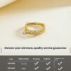Pure 18K Jinrege Light Luxury Wide Version Fashion Ring - Image 5